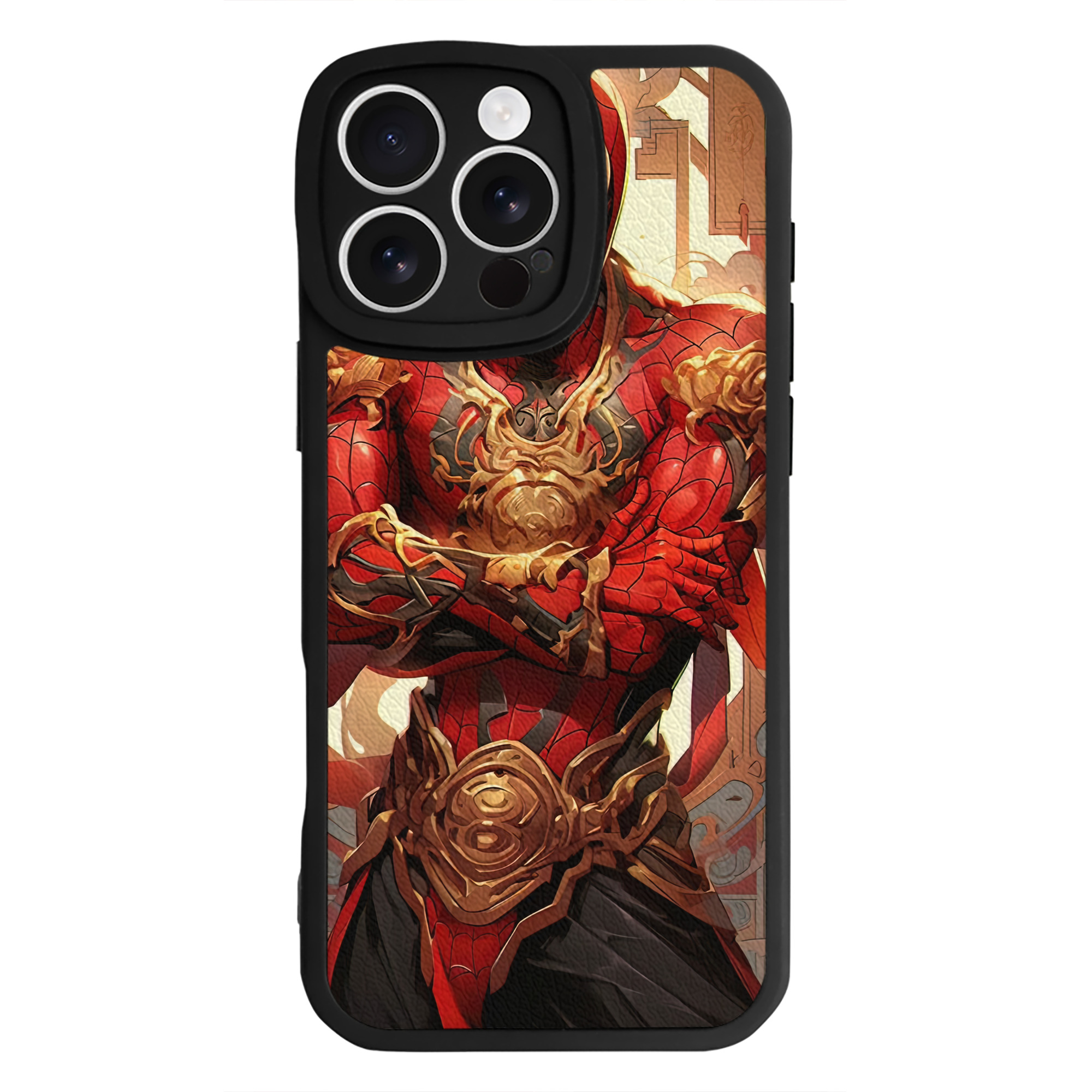 Spider Man スパイダーマン 【iPhone 16シリーズ対応】シリコンスマホケース（レザー調） 材質：シリコン